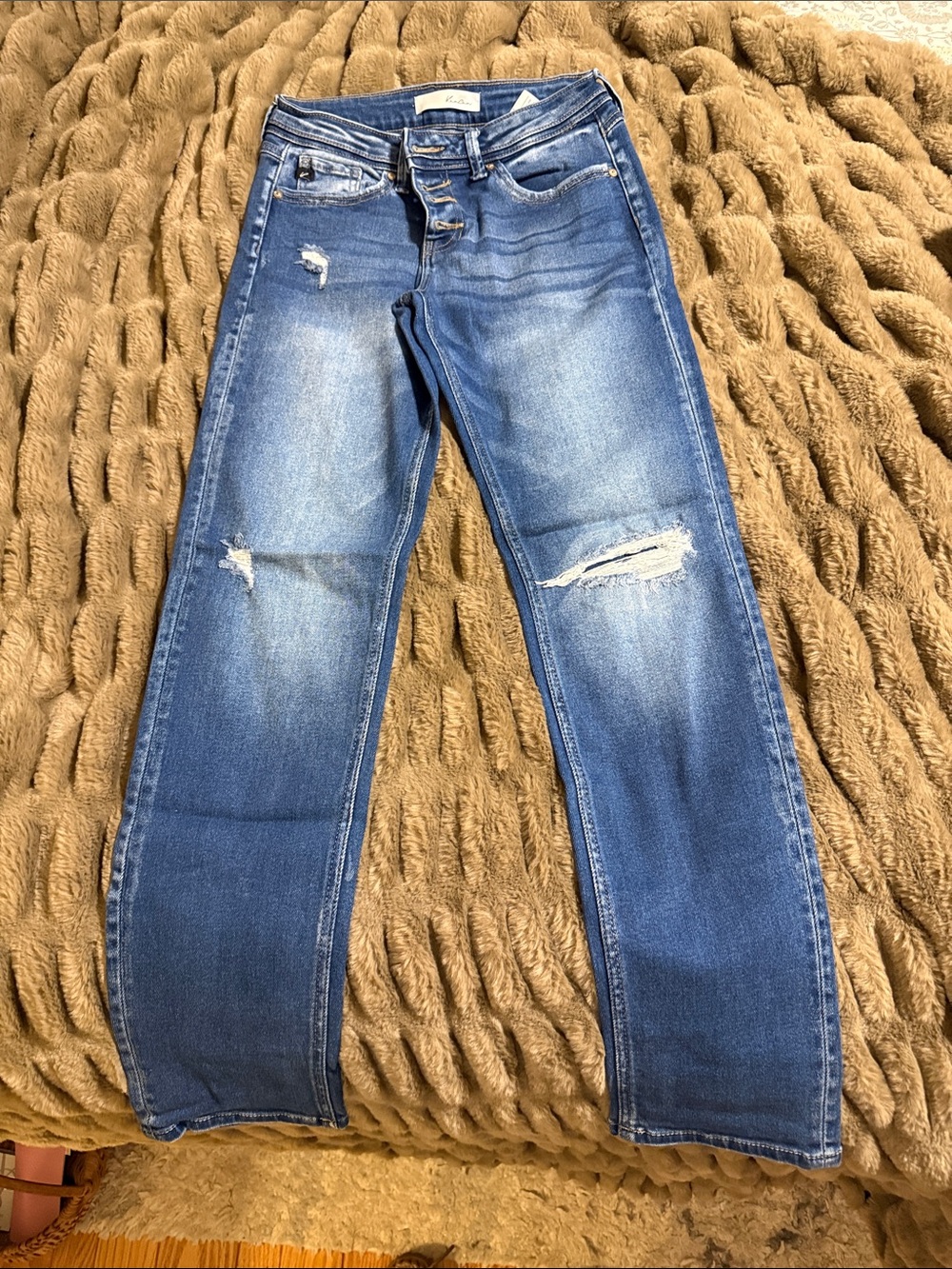 Kancan Button Fly Distressed Jean - 2 for $30